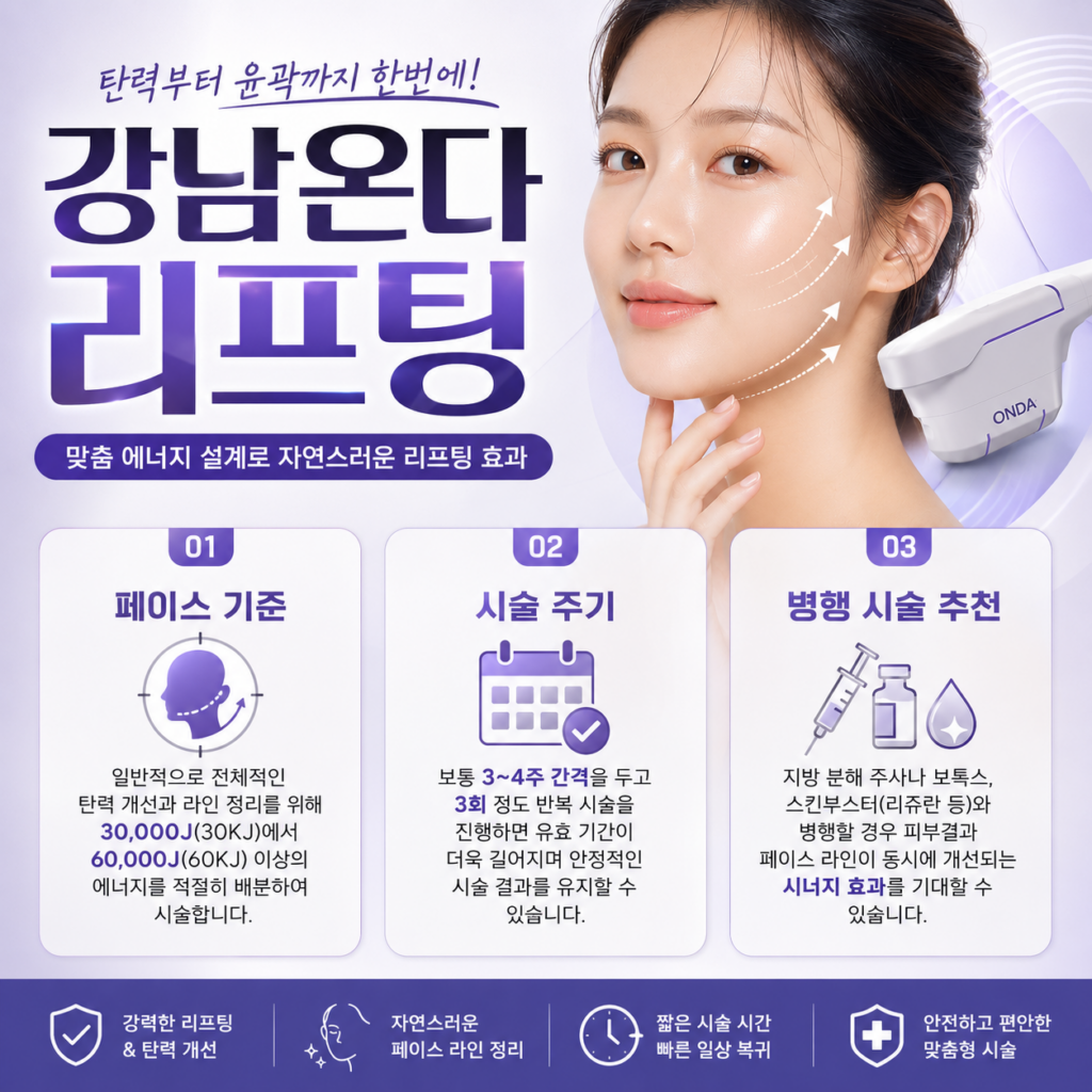 강남온다리프팅 시술 권장 주기